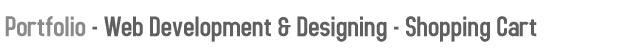 Web Design & Development - Shopping Cart